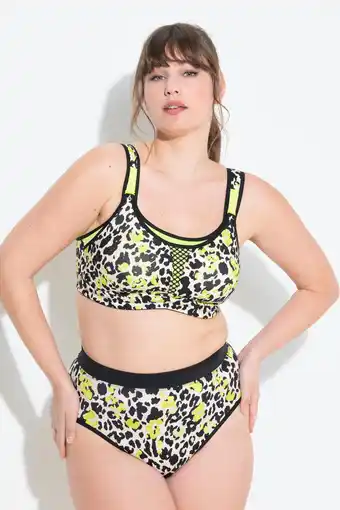 Decathlon Dames Sportbeha luipaardpatroon zonder beugel Cup C - E aanbieding