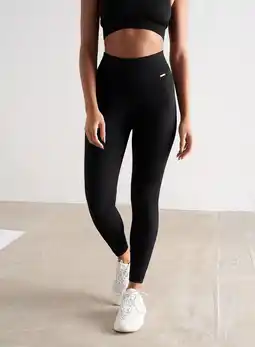 Decathlon Dames Yoga Legging Geribbelde Naadloos Zwart aanbieding