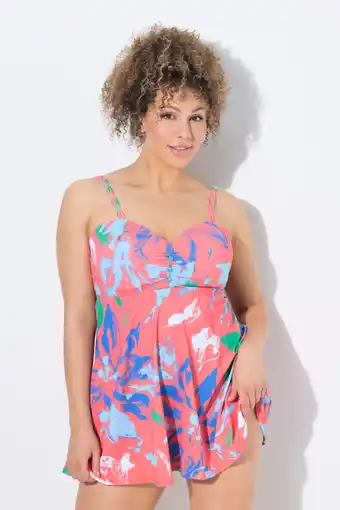 Decathlon Dames Badjurk bloemen zachte cups met beugel stijlvolle bandjes aanbieding