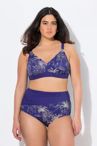 Decathlon Dames Bikini palmen zonder zachte cups verstelbare schouderbandjes gerecycled aanbieding