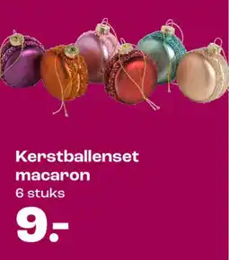 Kwantum Kerstballenset macaron aanbieding