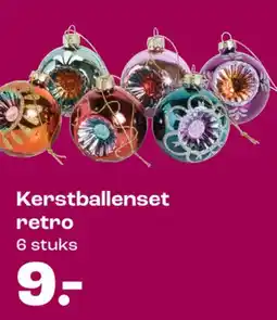 Kwantum Kerstballenset retro aanbieding