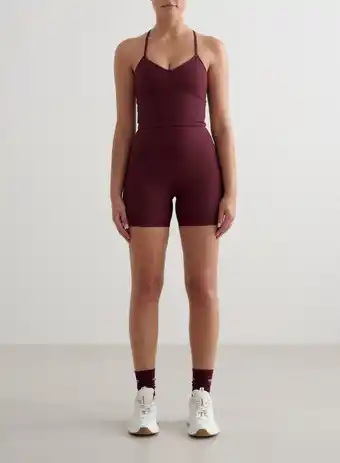 Decathlon Dames Short Midi Geribbelde Sneldrogend Kers aanbieding