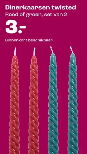 Kwantum Dinerkaarsen twisted aanbieding