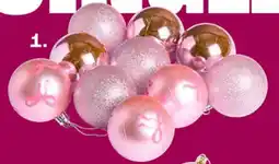 Kwantum Kerstballensets roze strikjes aanbieding