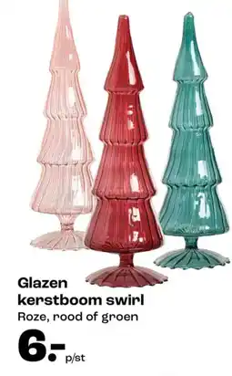 Kwantum Glazen kerstboom swirl aanbieding