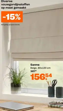 Kwantum Vouwgordijnstoffen Sanne aanbieding