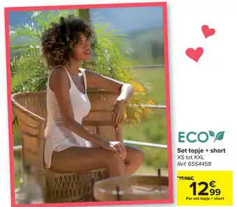 Carrefour Market Set topje + short XS tot XXL aanbieding