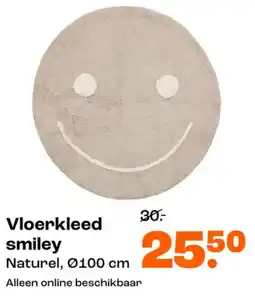 Kwantum Vloerkleed Smiley aanbieding