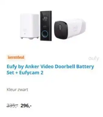 Coolblue Eufy by Anker Video Doorbell Battery Set + Eufycam 2 aanbieding