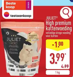 ALDI Juliet high premium kattenvoeding aanbieding