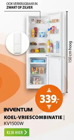 Expert Inventum Koel Vriescombinatie KV1500W aanbieding