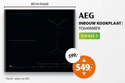 Expert AEG Inbouw Kookplaat TO641B0BFB aanbieding