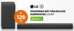 Expert LG Soundbar met Draadloze Subwoofer DS40T aanbieding