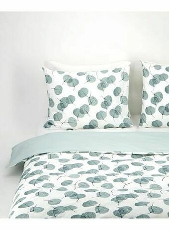 HEMA HEMA Dekbedovertrek - Zacht Katoen - Bladeren Wit (wit) aanbieding