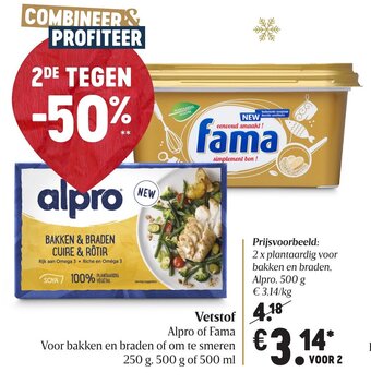 Delhaize Vetstof Alpro of Fama aanbieding