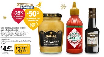 Delhaize Olie, mosterd, sojasaus, pikante saus of balsamicoazijn aanbieding