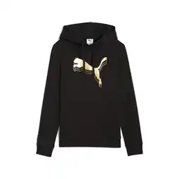 Decathlon ESS METALLIC hoodie voor dames PUMA Black Metallic Gold aanbieding