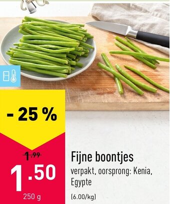 ALDI Fijne boontjes 250g aanbieding