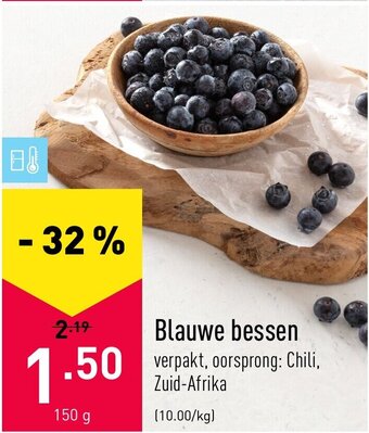 ALDI Blauwe bessen 150g aanbieding