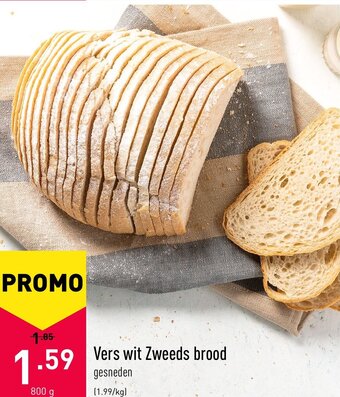 ALDI Vers wit Zweeds brood 800g aanbieding
