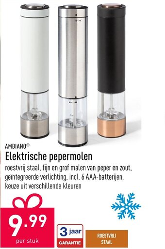 ALDI Elektrische pepermolen aanbieding