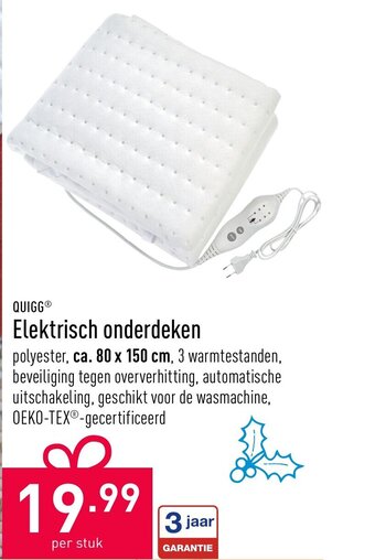 ALDI Elektrisch onderdeken aanbieding