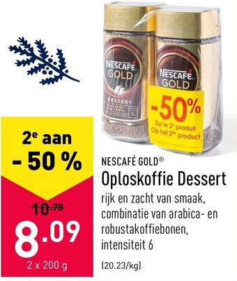 ALDI Oploskoffie Dessert aanbieding