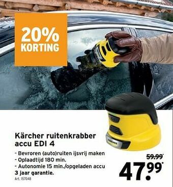 GAMMA Kärcher ruitenkrabber accu edi 4 aanbieding