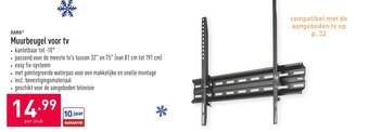 ALDI Muurbeugel voor tv aanbieding