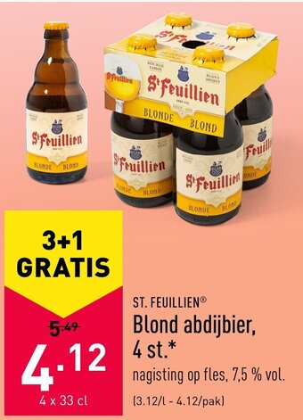 ALDI Blond abdijbier 4 st aanbieding