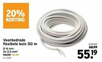 GAMMA Voorbedrade flexibele buis aanbieding