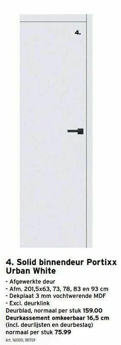 GAMMA Solid binnendeur portixx urban white aanbieding