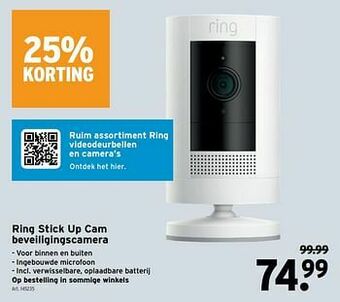 GAMMA Ring stick up cam beveiligingscamera aanbieding