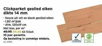 GAMMA Clickparket geolied eiken aanbieding