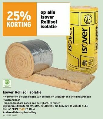 GAMMA Isover rollisol isolatie aanbieding