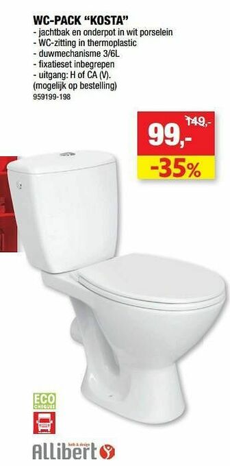 Hubo Wc-pack kosta aanbieding