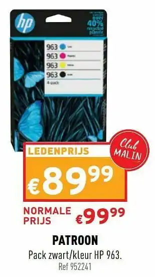 Trafic Patroon pack zwart-kleur hp 963 aanbieding
