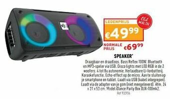 Trafic Speaker idance party box djx-100mk2 aanbieding
