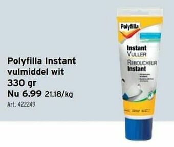 GAMMA Polyfilla instant vulmiddel wit aanbieding