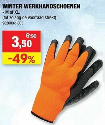 Hubo Winter werkhandschoenen aanbieding