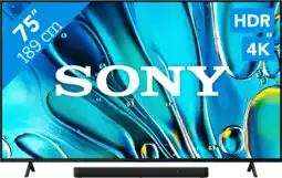 Coolblue Sony Bravia 3 75 4K LED (2025) + Sony HT-S2000 Noir aanbieding