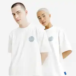 Decathlon Uniseks T-shirt met print Elementals wit aanbieding