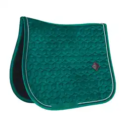 Decathlon Zadeldoek velvet jumping donkergroen cob aanbieding