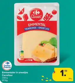 Carrefour Emmentaler in sneetjes carrefour aanbieding