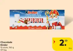 Carrefour Chocolade kinder aanbieding