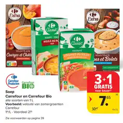 Carrefour Soep carrefour en carrefour bio aanbieding
