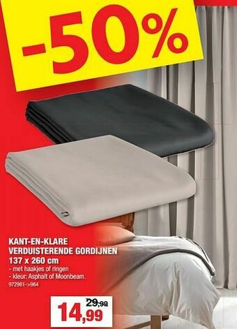 Hubo Kant-en-klare verduisterende gordijnen aanbieding