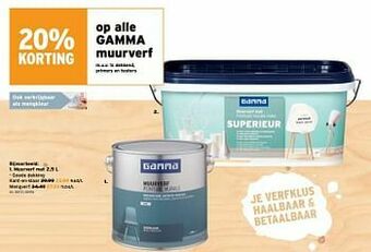 GAMMA Muurverf mat aanbieding