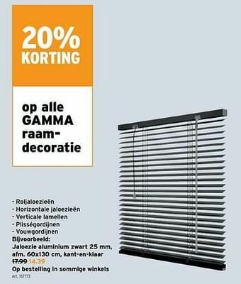 GAMMA Jaloezie aluminium zwart aanbieding